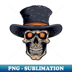 skull with hat - digital sublimation download file - perfect for sublimation mastery