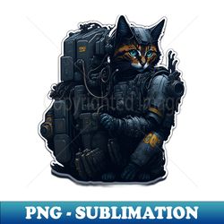 Mecha Cat004 - Decorative Sublimation PNG File - Boost Your Success with this Inspirational PNG Download