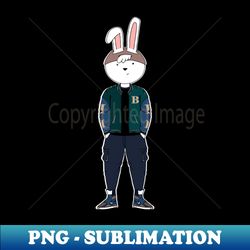 Well Dressed Rabbit - Decorative Sublimation PNG File - Boost Your Success with this Inspirational PNG Download