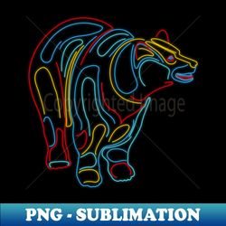 neon bear - decorative sublimation png file - perfect for personalization