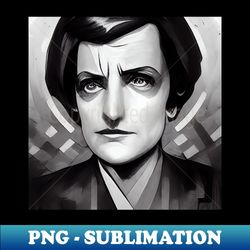 Ayn Rand Portrait  Manga style - Exclusive Sublimation Digital File - Fashionable and Fearless