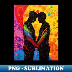 Facing Love   Gay Pride - Exclusive PNG Sublimation Download - Transform Your Sublimation Creations