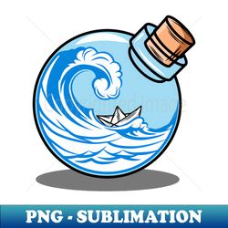 message in a bottle - decorative sublimation png file - instantly transform your sublimation projects