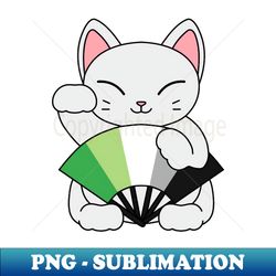 Aromantic Lucky Cat - High-Resolution PNG Sublimation File - Bold & Eye-catching