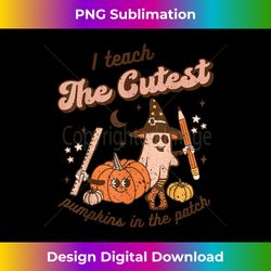 I Teach The Cutest Pumpkins In The Patch Retro Teacher Fall - Contemporary PNG Sublimation Design - Enhance Your Art with a Dash of Spice