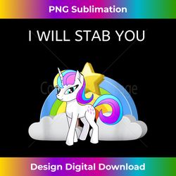 Funny I will stab you Unicorn Rainbow Medical Nurse Saying - Chic Sublimation Digital Download - Enhance Your Art with a Dash of Spice