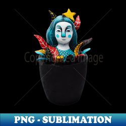 mermaid pot - Retro PNG Sublimation Digital Download - Unleash Your Inner Rebellion