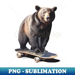 skateboarding bear - decorative sublimation png file - stunning sublimation graphics