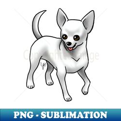 Dog - Chihuahua - Short Haired - White - Instant PNG Sublimation Download - Fashionable and Fearless