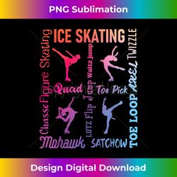 Ice Skating - Typography Girl Figure Skater Ice Skates - Sophisticated PNG Sublimation File - Striking & Memorable Impressions