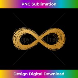 Golden Infinity Neurodiversity Symbol - Autism awareness - Contemporary PNG Sublimation Design - Challenge Creative Boundaries