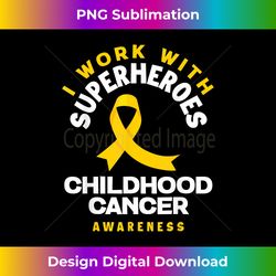 i work with superheroes nurse oncologist childhood cancer - sublimation-optimized png file - pioneer new aesthetic frontiers