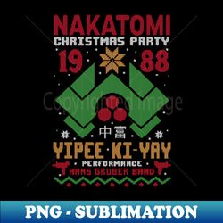 Nakatomi Christmas Party 2 - PNG Transparent Sublimation File - Unlock Vibrant Sublimation Designs