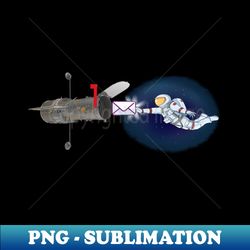 Cosmic Mail Carrier Astronaut - Instant Sublimation Digital Download - Vibrant and Eye-Catching Typography