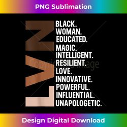 I Am A Black LVN Nurse RN Afro Woman Black History Month - Deluxe PNG Sublimation Download - Ideal for Imaginative Endeavors