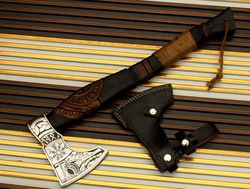 Handmade viking axe hatchet fathers gift anniversary gift Christmas gift black Friday sale anniversary gift tomahawk