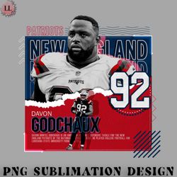 football png davon godchaux football paper poster patriots