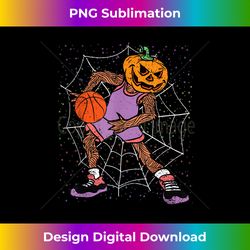 pumpkin basketball halloween costume scary sport player - deluxe png sublimation download - customize with flair