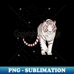 White Tiger - PNG Transparent Digital Download File for Sublimation - Add a Festive Touch to Every Day