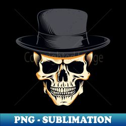 skull with hat - png transparent sublimation design - perfect for sublimation mastery
