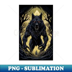 werewolf art - Exclusive Sublimation Digital File - Vibrant and Eye-Catching Typography