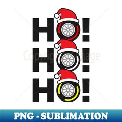 ho ho ho f1 tyre compound christmas hat design - png transparent sublimation design - bold & eye-catching