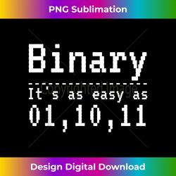 Binary It's as Easy as 01, 10, 11 Funny Binary - Chic Sublimation Digital Download - Reimagine Your Sublimation Pieces