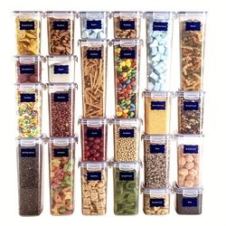 36pcs Reusable Food Storage Container Labels with Pen - Waterproof, Glue-Free, Self-Adhesive, Blackboard Sticker f