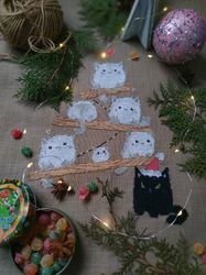 Christmas Tree of Cats Cross Stitch Pattern PDF