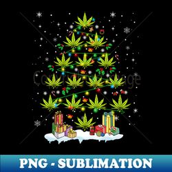 cannabis christmas tree christmas smoking weed marijuana cannabis christmas weed leaf stoner christmas - decorative sublimation png file - unlock vibrant sublimation designs