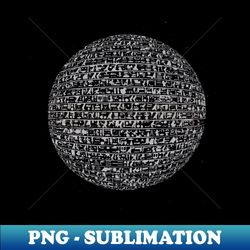 Spherical Moon Hieroglyphics - PNG Sublimation Digital Download - Bring Your Designs to Life
