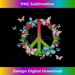Butterflies Flowers Peace Sign Peace - Bespoke Sublimation Digital File - Channel Your Creative Rebel