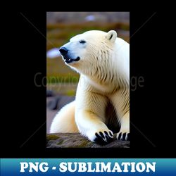 polar bear - png transparent sublimation file - fashionable and fearless