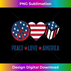 peace love america 4th of july cool american flag patriotic - chic sublimation digital download - craft with boldness and assurance