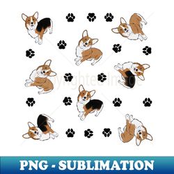 Cute Corgis - Retro PNG Sublimation Digital Download - Fashionable and Fearless