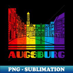 Augsburg Pride Shirt Augsburg LGBT Gift LGBTQ Supporter Tee Pride Month Rainbow Pride Parade - Modern Sublimation PNG File - Spice Up Your Sublimation Projects