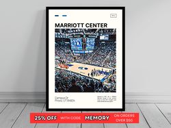 Marriott Center BYU Cougars Canvas NCAA Basketball NCAA Stadium Canvas Oil Painting Modern Art Art