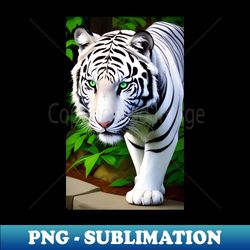 white tiger - High-Resolution PNG Sublimation File - Boost Your Success with this Inspirational PNG Download