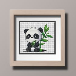 Cross stitch pattern Panda Small PDF