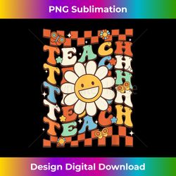 Groovy Teacher s Hippie Teach Teacher Daisy Colorful - Contemporary PNG Sublimation Design - Access the Spectrum of Sublimation Artistry