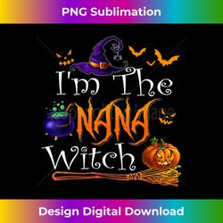 i'm the nana witch broom candy pumpkin hat witch halloween - bespoke sublimation digital file - immerse in creativity with every design