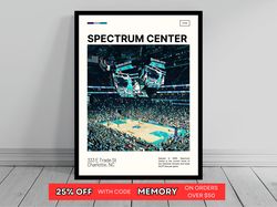 Spectrum Center Charlotte Hornets Canvas NBA Art NBA Arena Canvas Oil Painting Modern Art Travel Art