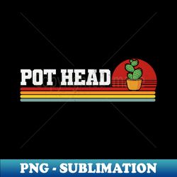 Vintage Funny Pot Head Gardener Succulent - Digital Sublimation Download File - Bold & Eye-catching
