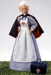 Fashion doll Barbie Clothes sewing Patterns - nurse uniform, bodice, apron, cap, cape, hose - Digital download PDF