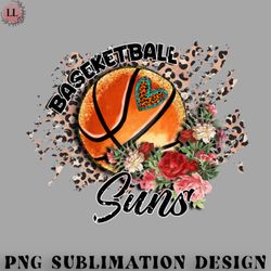 basketball png aesthetic pattern suns basketball gifts vintage styles