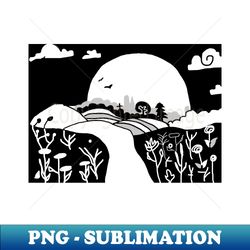 moon night - Sublimation-Ready PNG File - Transform Your Sublimation Creations