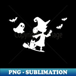 Witch Flies Away With Her Cat - Vintage Sublimation PNG Download - Bring Your Designs to Life