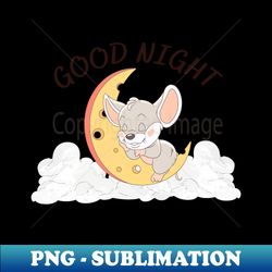 Sleeping Mouse on cheese Moon - Artistic Sublimation Digital File - Revolutionize Your Designs
