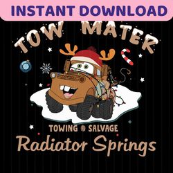 Disney Cars Tow Mater Radiator Springs Christmas SVG File