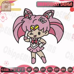 Chibi-Usa Embroidery Design, Sailor Moon Embroidery Design, Anime Embroidery Design, Machine Embroidery Designs